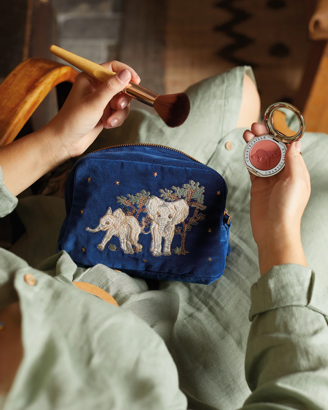 Baby Elephant Conservation Makeup Bag - Image 5