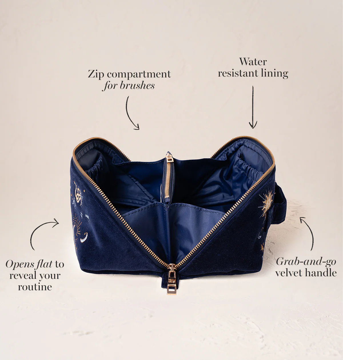 Boho Mysticism Open Flat Makeup Bag - Image 2