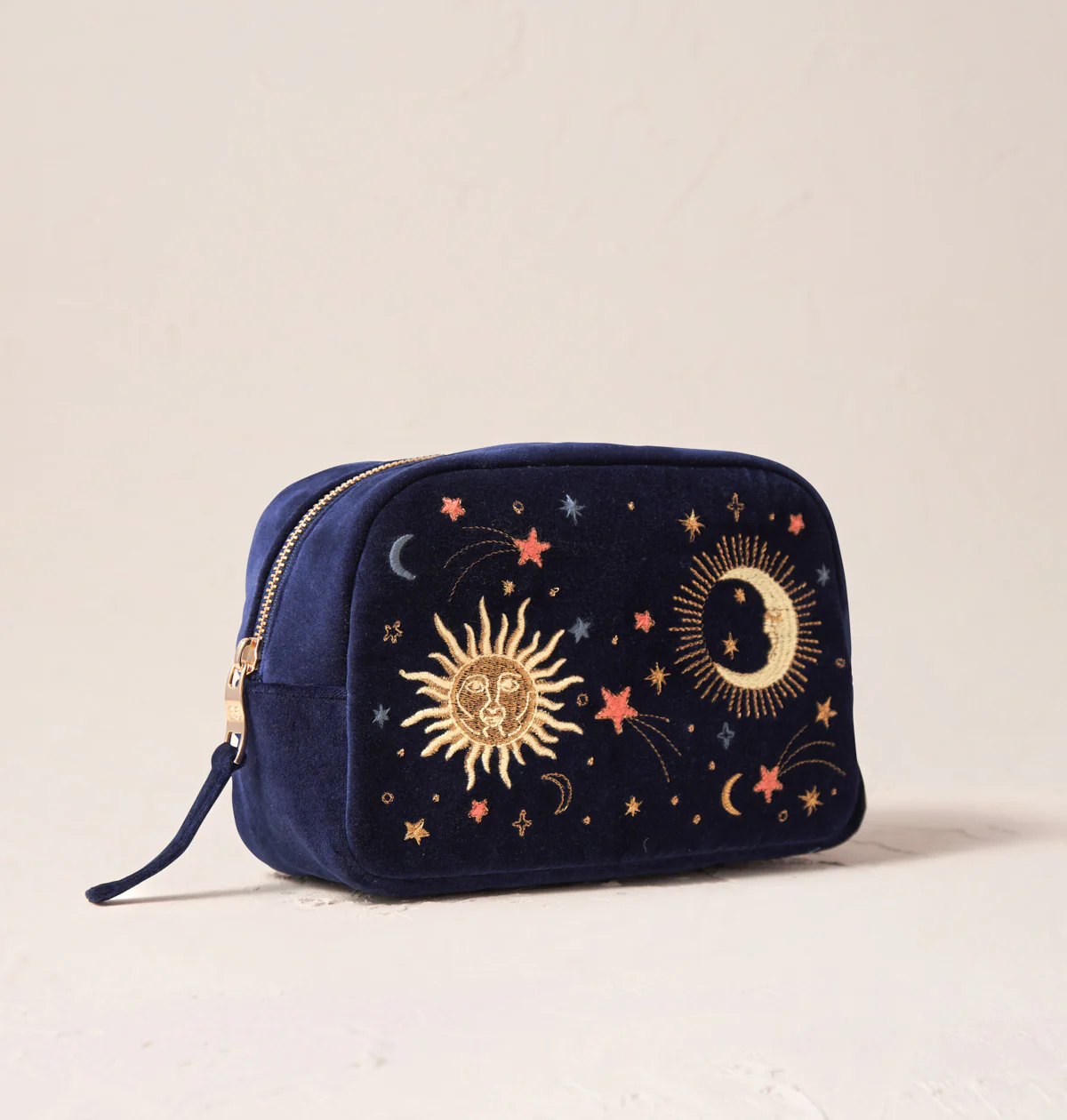 Celestial Navy Velvet Makeup Bag - Image 3