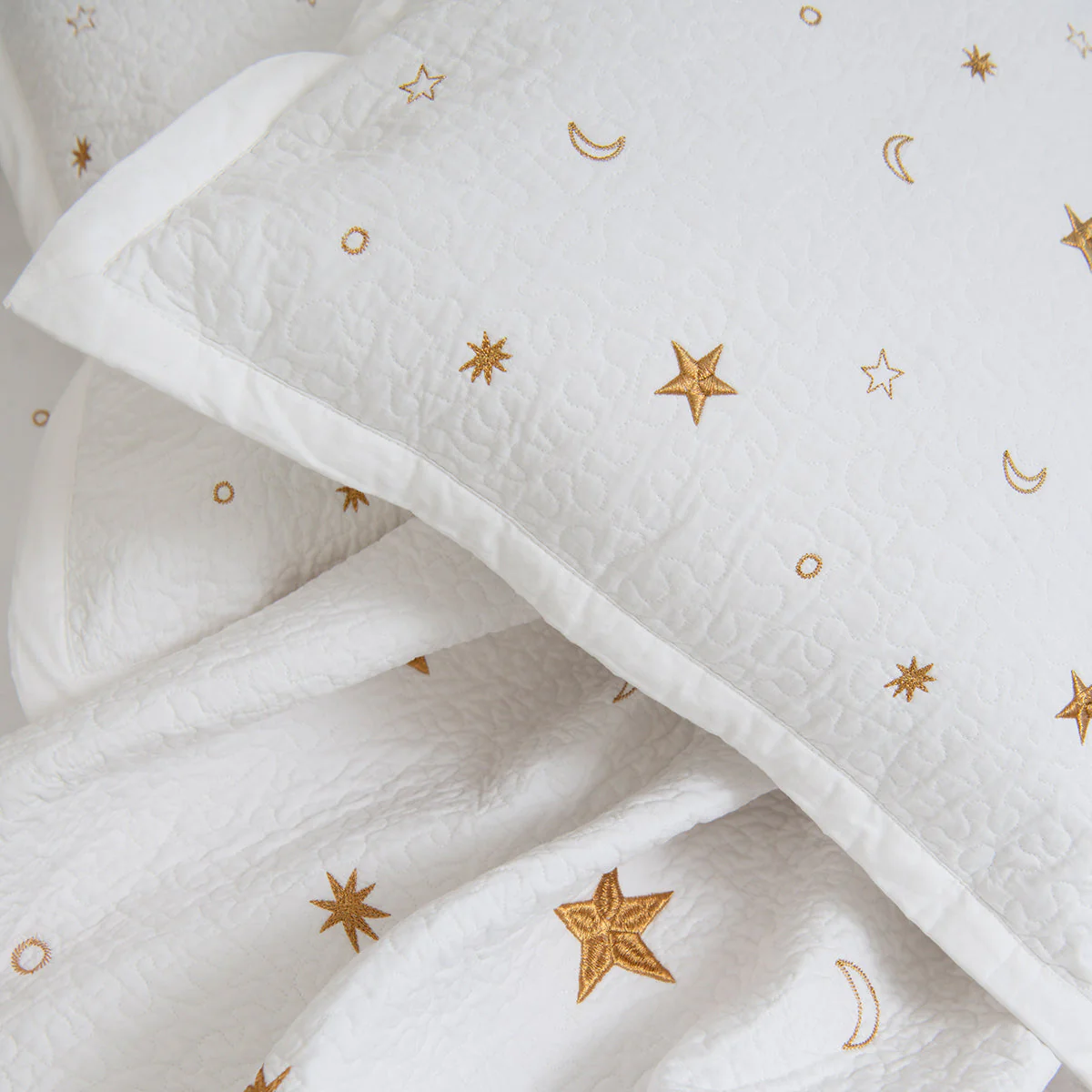 Constellations White Cotton Bedding Cushion Cover - Image 5