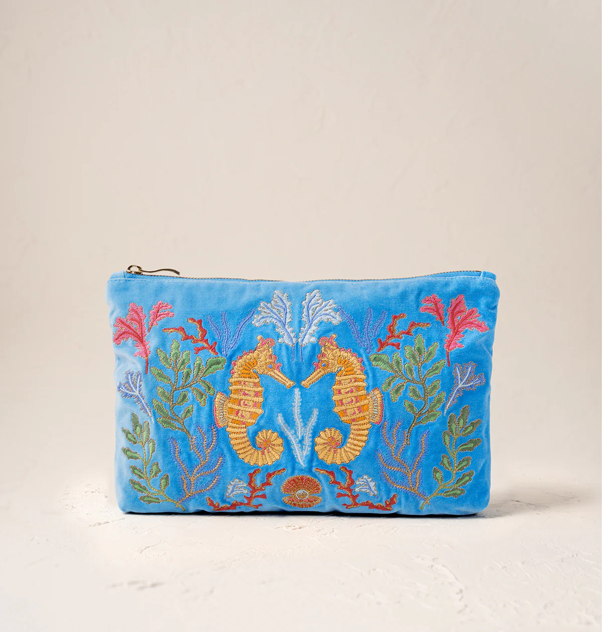 Coral Seahorse Everyday Pouch