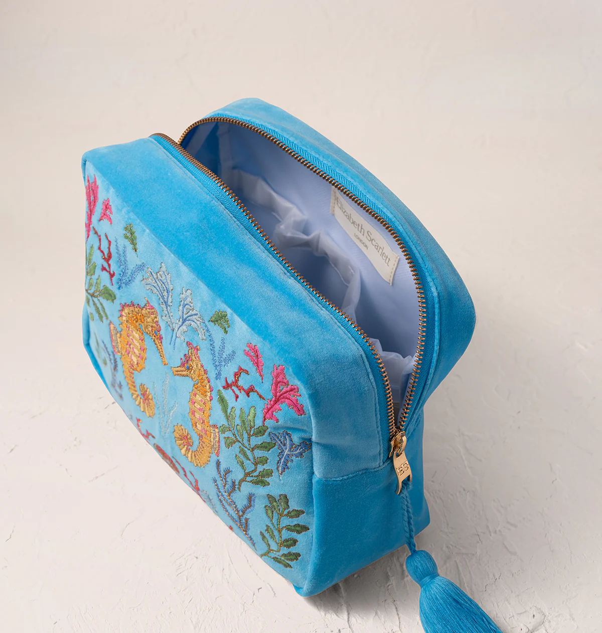Coral Seahorse Wash Bag - Image 3