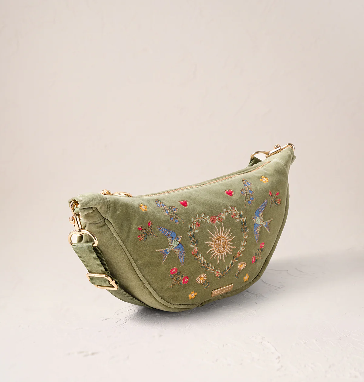 Earth Goddess Velvet Crossbody Sling Bag - Image 3