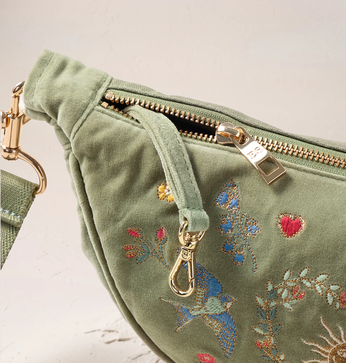 Earth Goddess Velvet Crossbody Sling Bag - Image 7