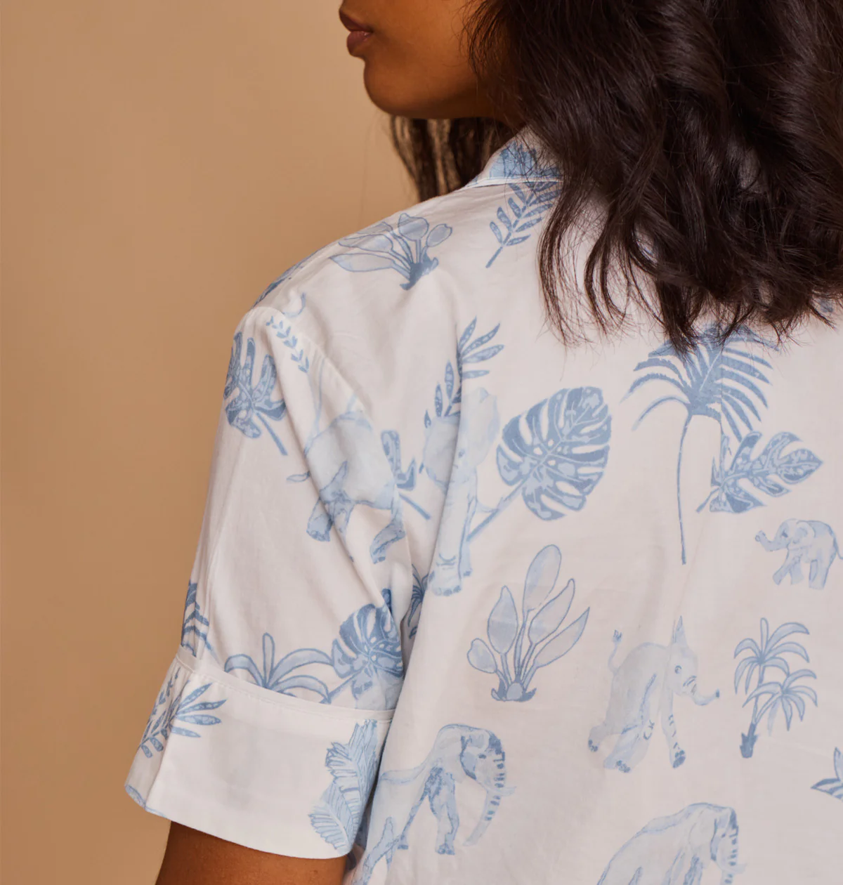 Cotton Sateen Elephants Short Pyjamas - Image 6