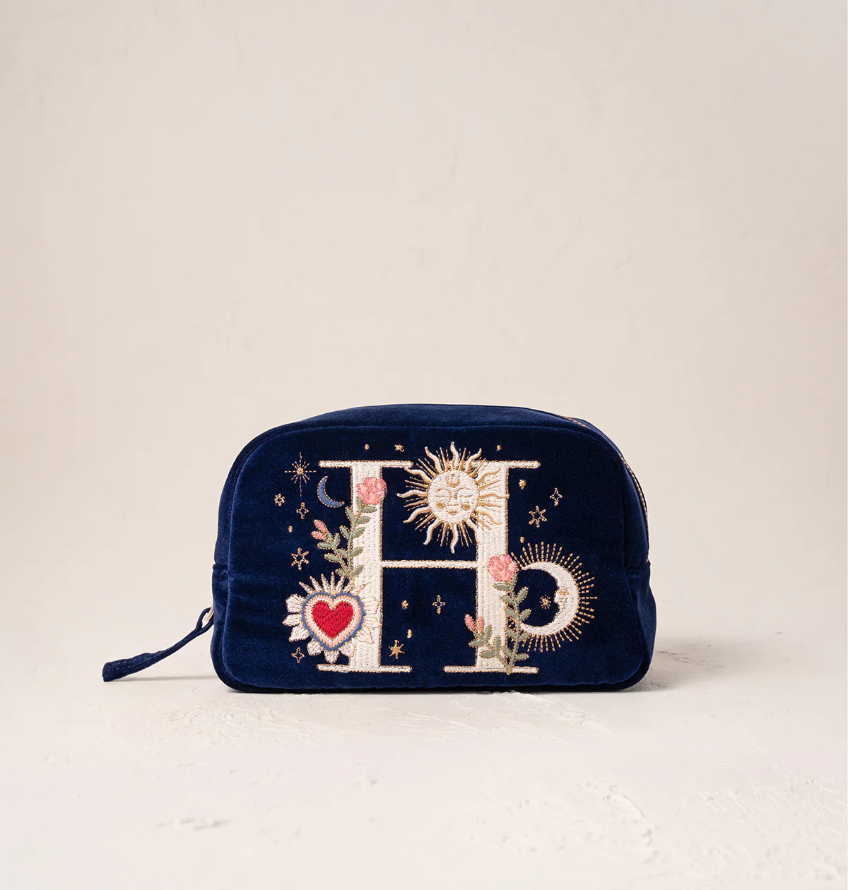 Enchanted Alphabet Navy Velvet Makeup Bag - Image 11