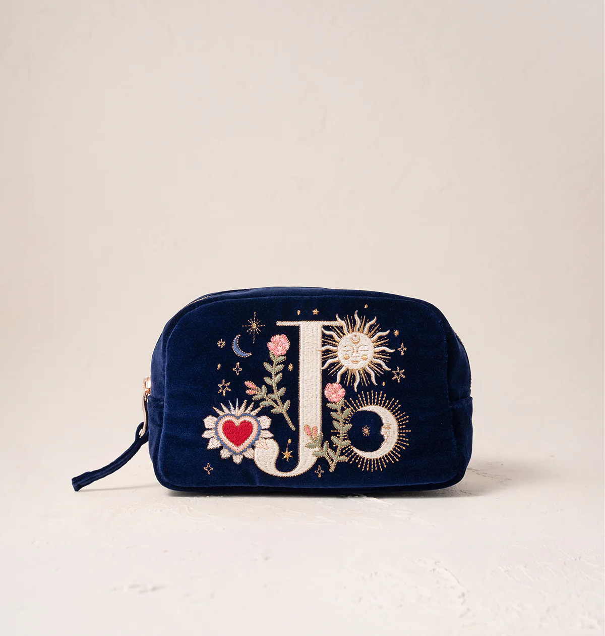 Enchanted Alphabet Navy Velvet Makeup Bag - Image 13
