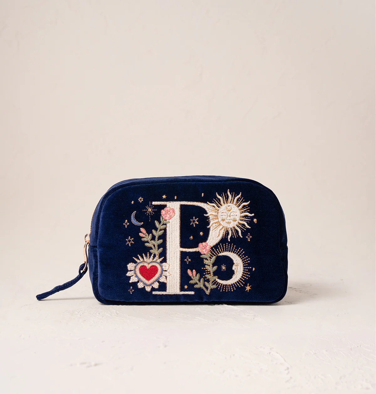 Enchanted Alphabet Navy Velvet Makeup Bag - Image 19