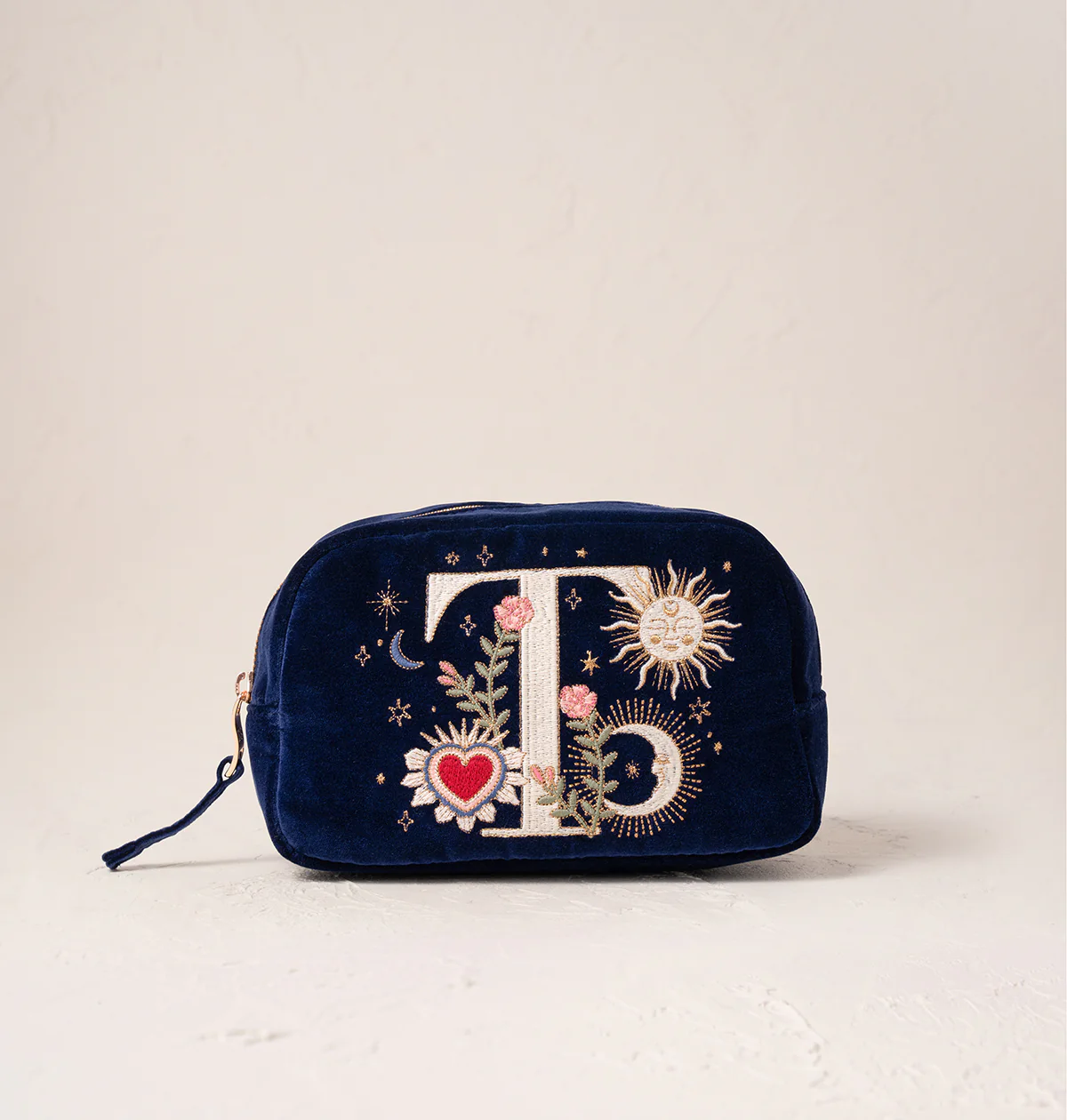 Enchanted Alphabet Navy Velvet Makeup Bag - Image 22