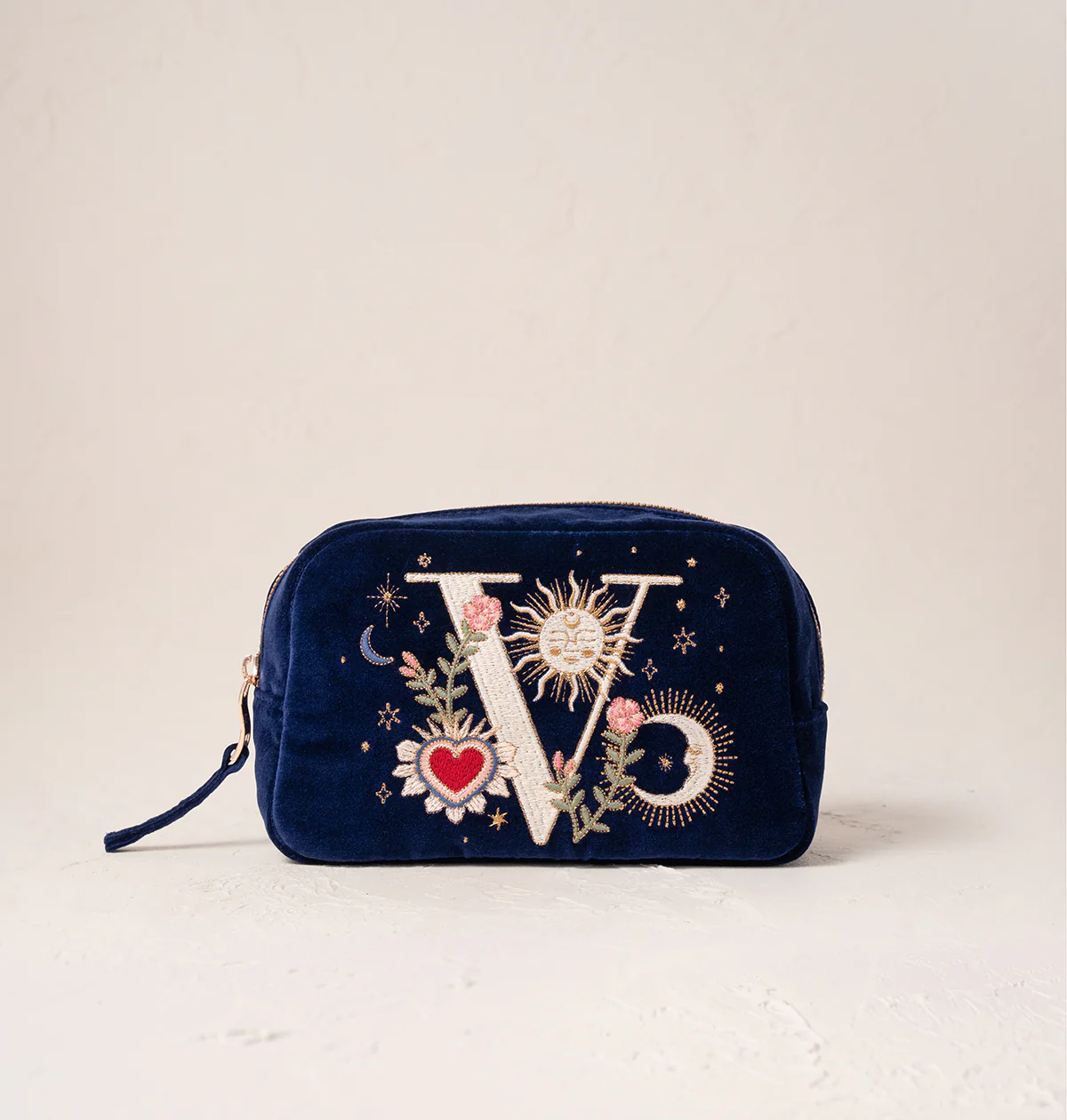Enchanted Alphabet Navy Velvet Makeup Bag - Image 23