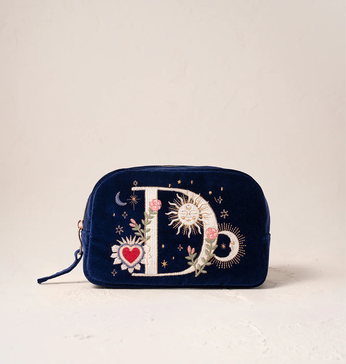 Enchanted Alphabet Navy Velvet Makeup Bag - Image 7