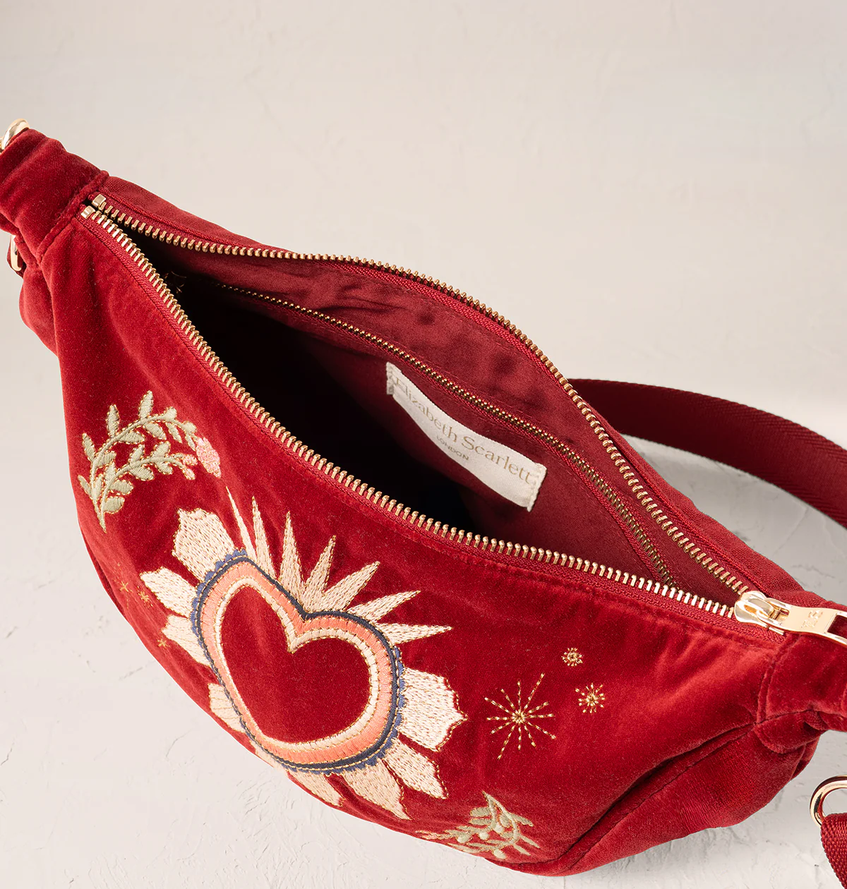 Enchanted Heart Velvet Crossbody Sling Bag - Image 6