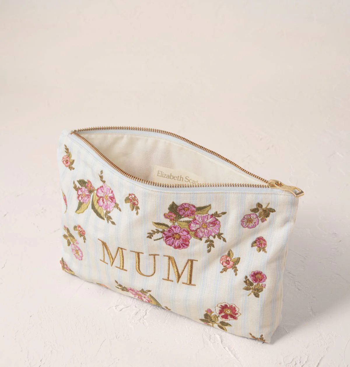 Floral Bouquet Stripe Mum Printed Everyday Pouch - Image 4