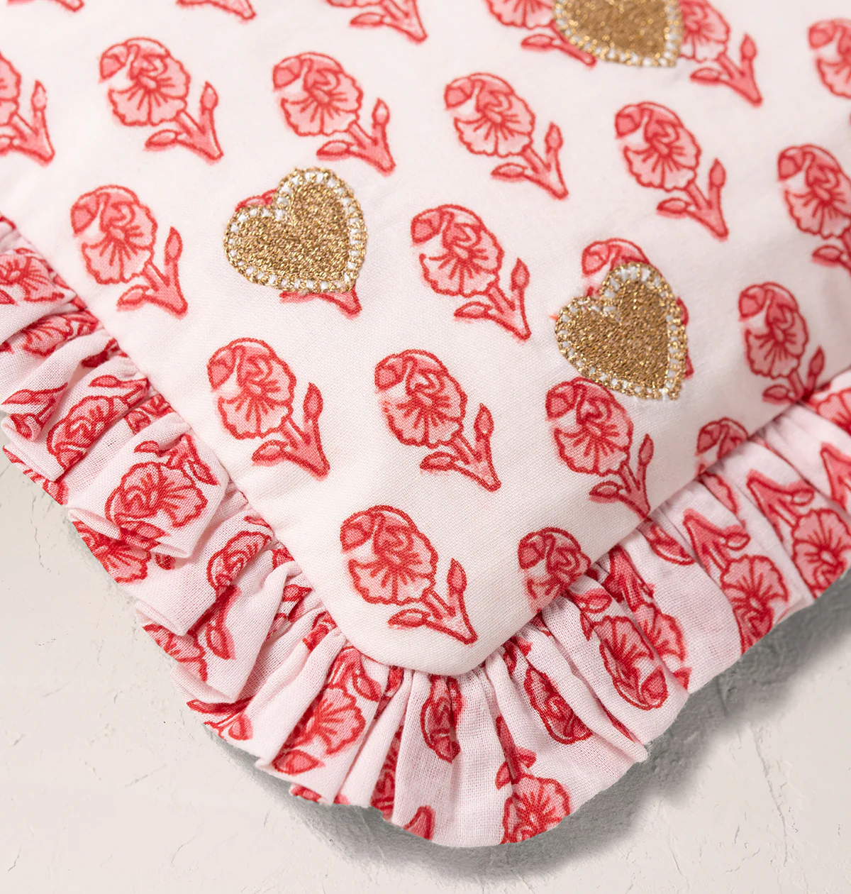 Hearts Cotton Rebirth Frill Pouch - Image 4
