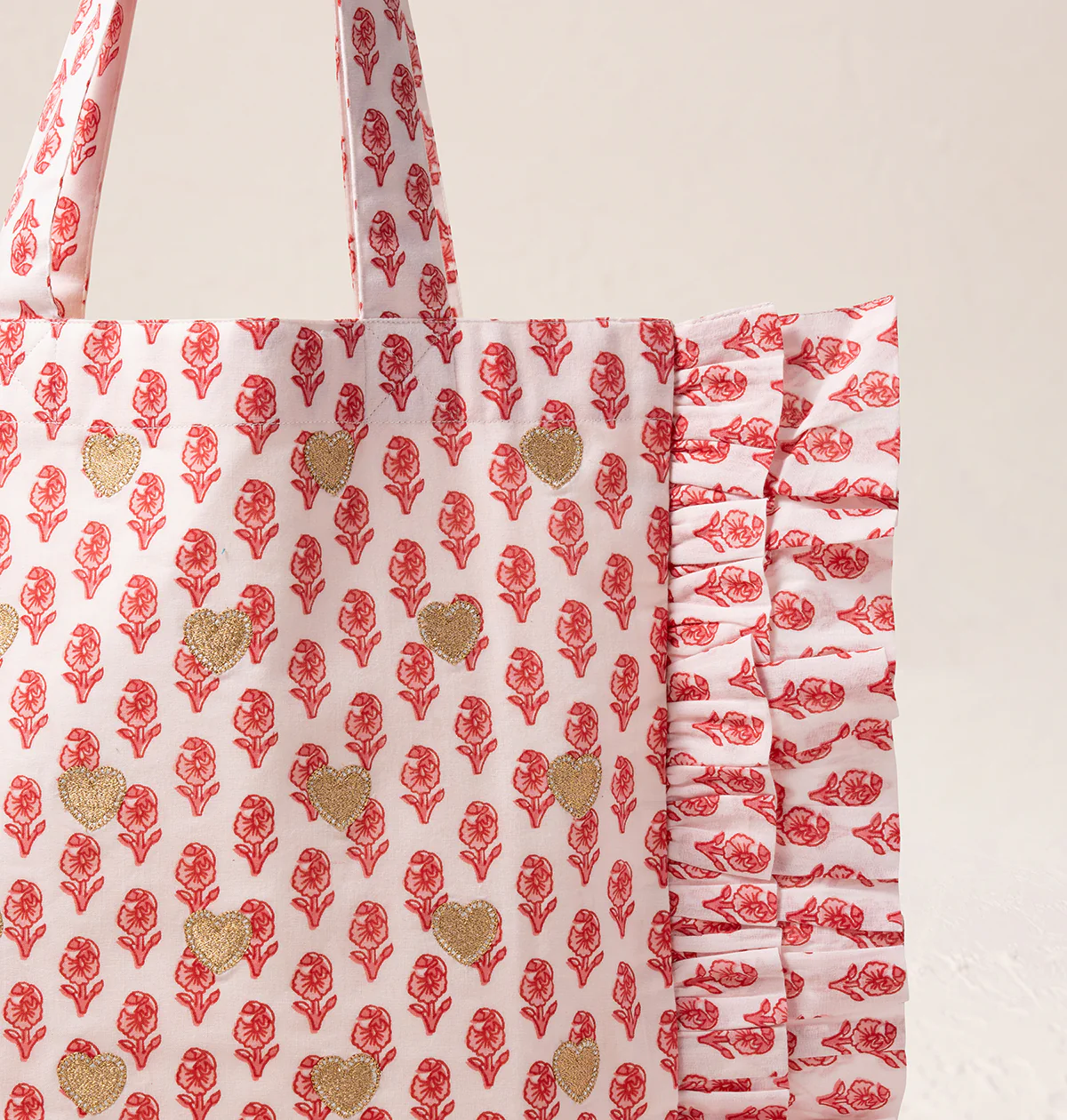 Hearts Cotton Rebirth Frill Tote - Image 3