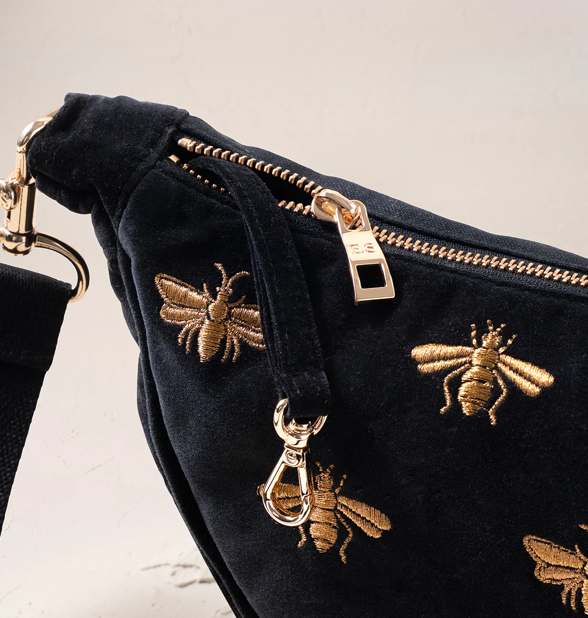 Honey Bee Velvet Crossbody Sling Bag - Image 6
