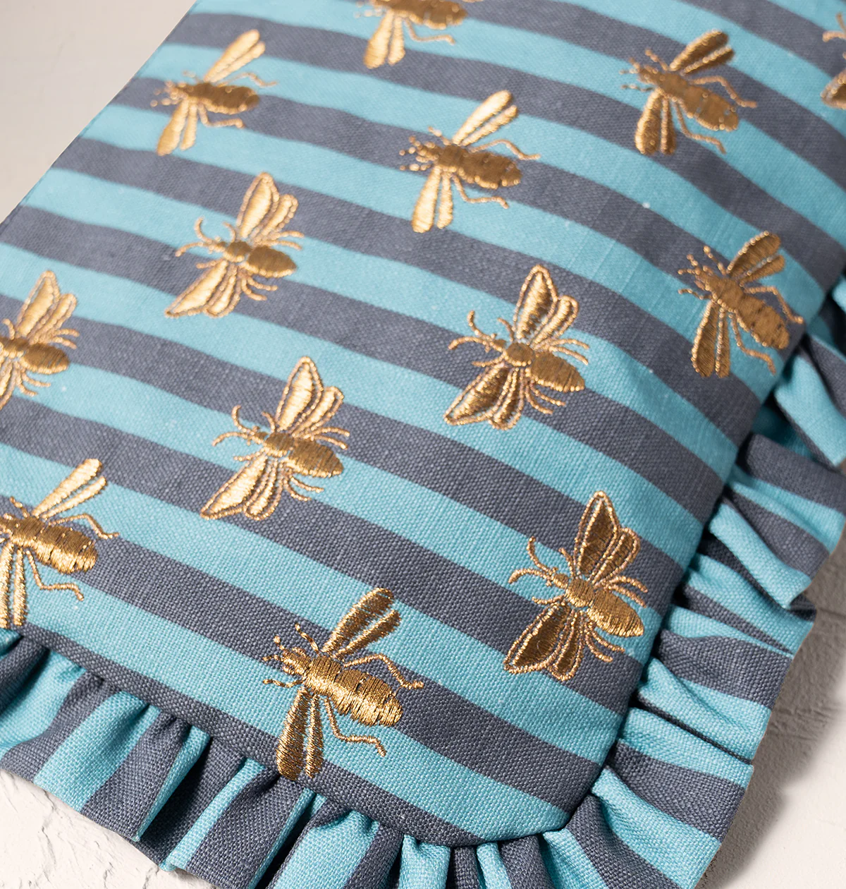 Honey Bee Striped Frill Pouch - Image 3