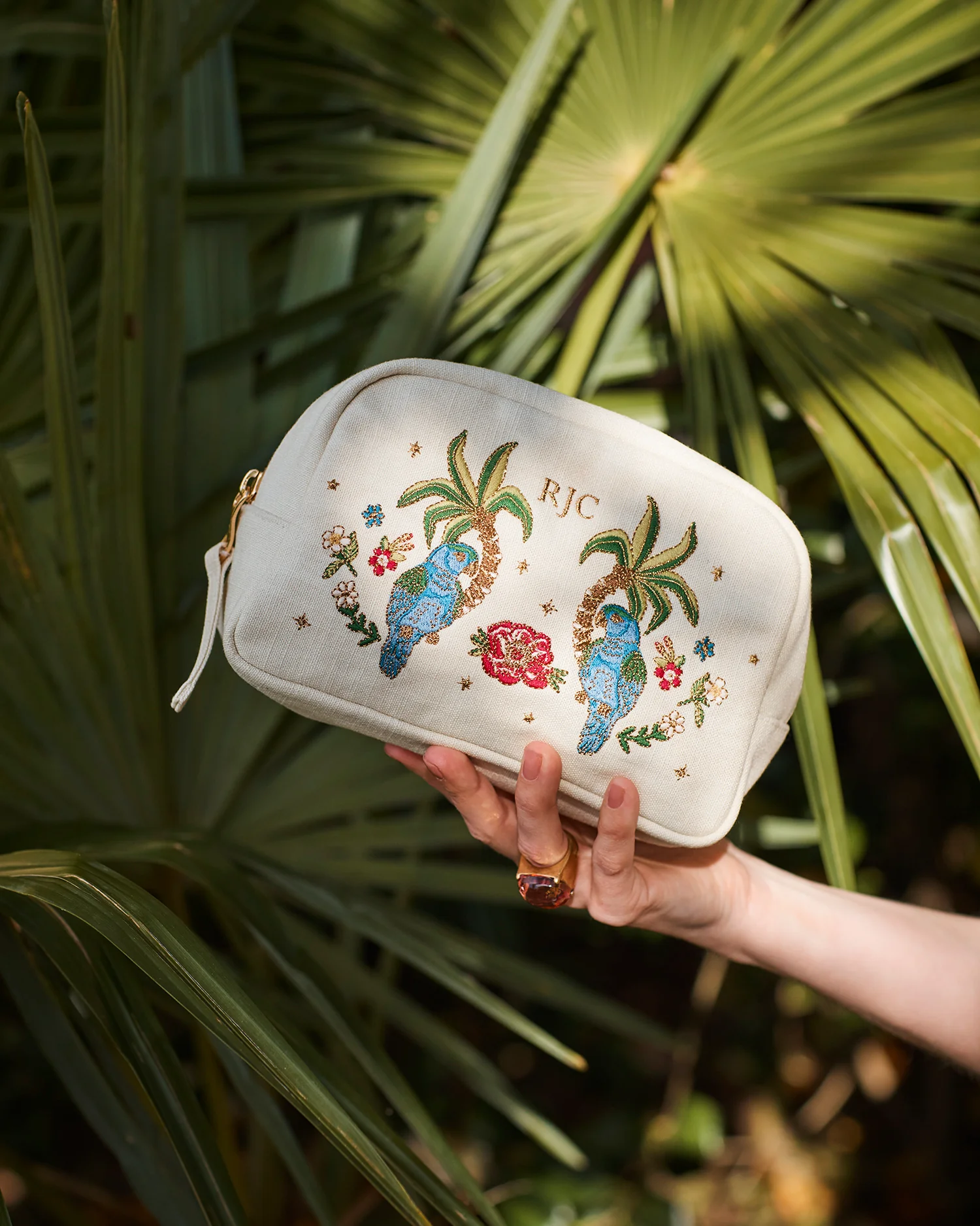 Tropical Parrot Makeup Bag - Image 2