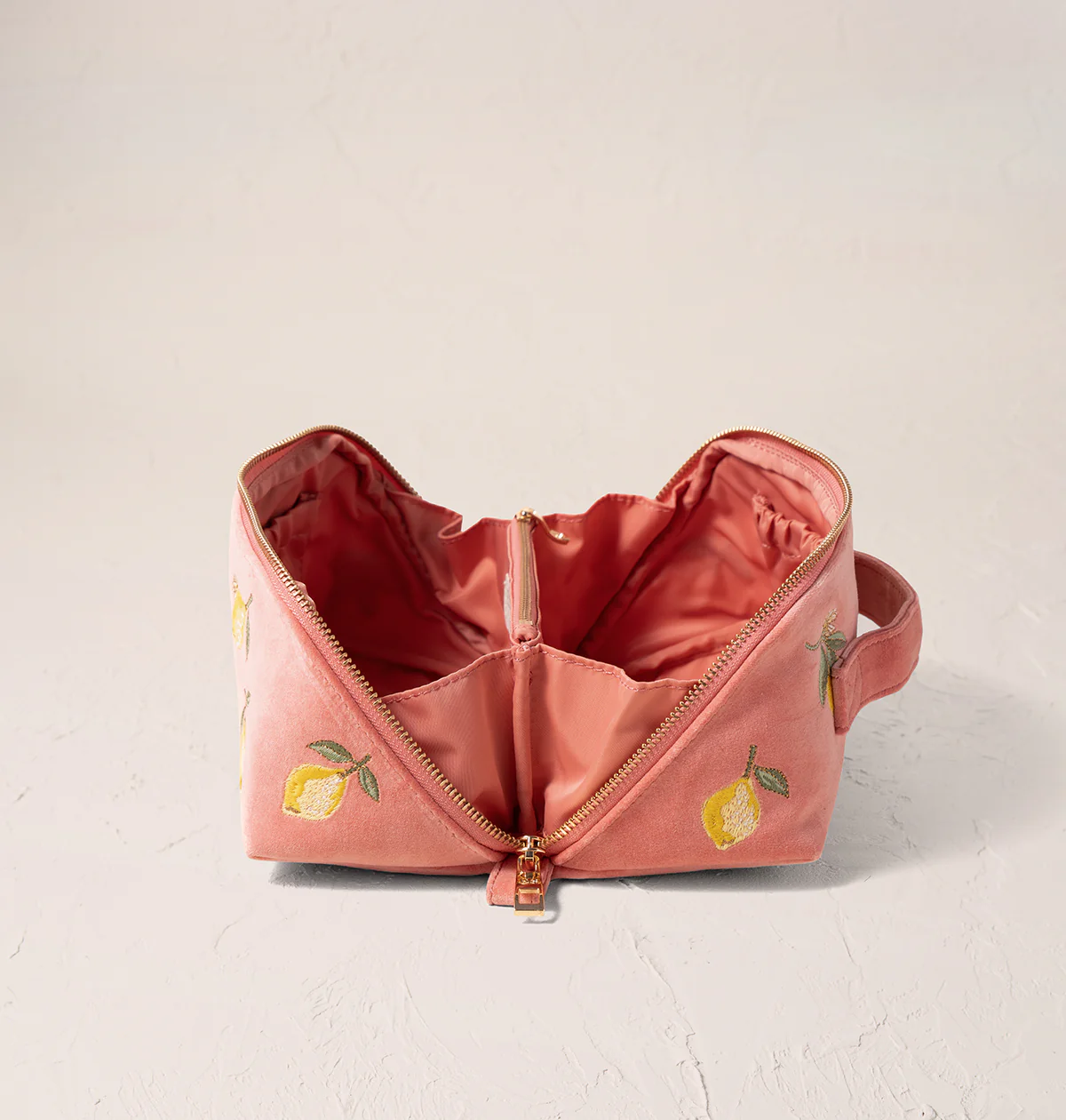Lemon Blossom Open Flat Makeup Bag - Image 4