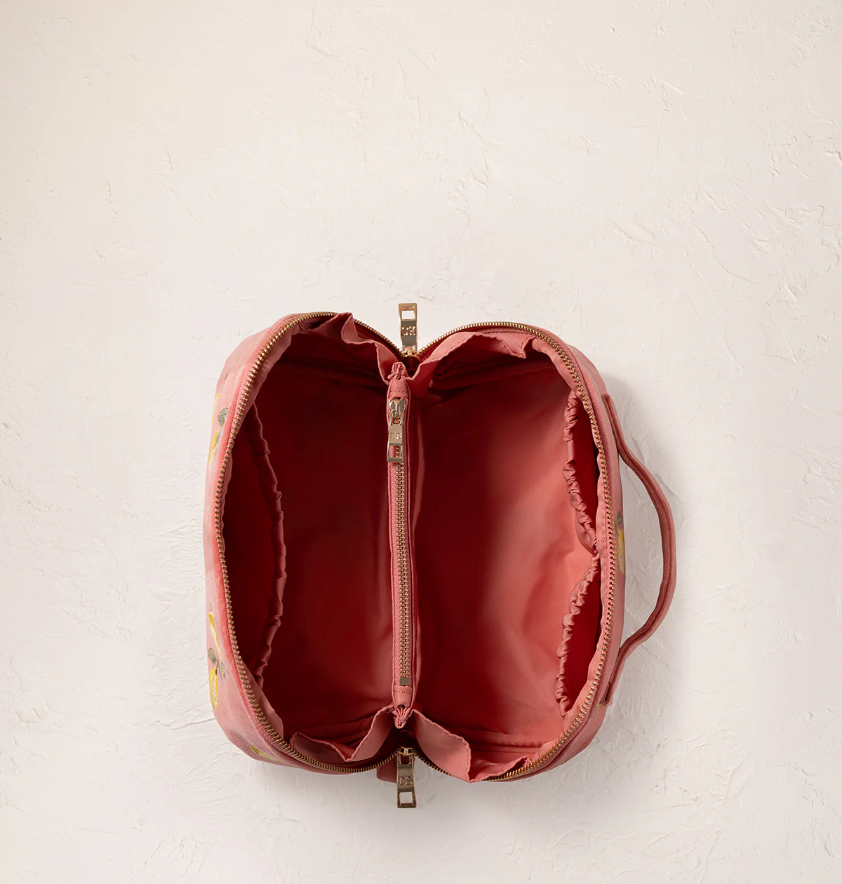 Lemon Blossom Open Flat Makeup Bag - Image 5
