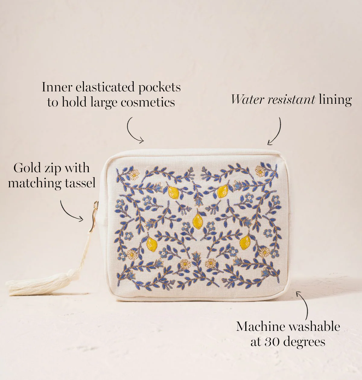 Lemon Garden Wash Bag - Image 3