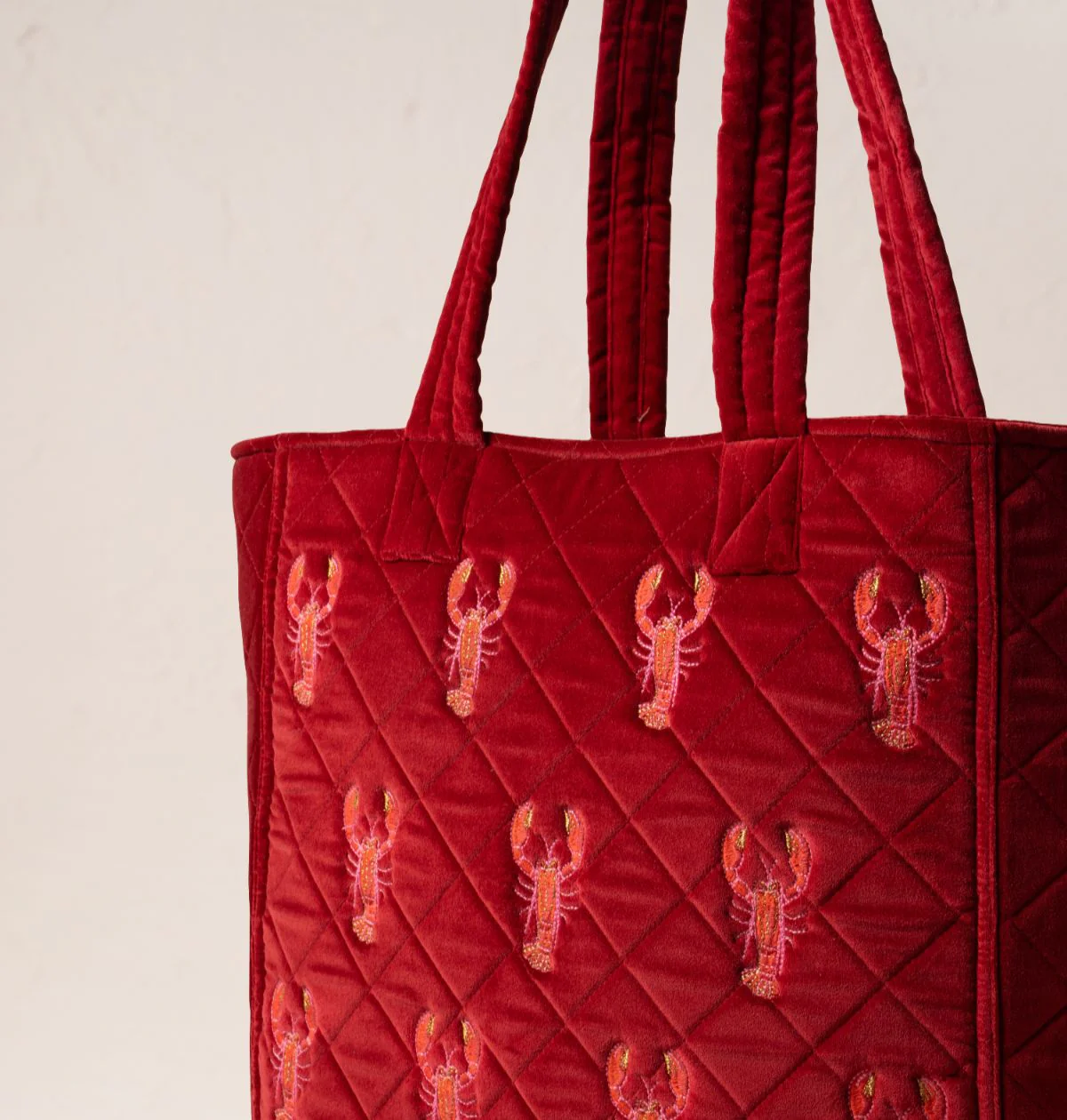 Lobster Velvet Tote - Image 2