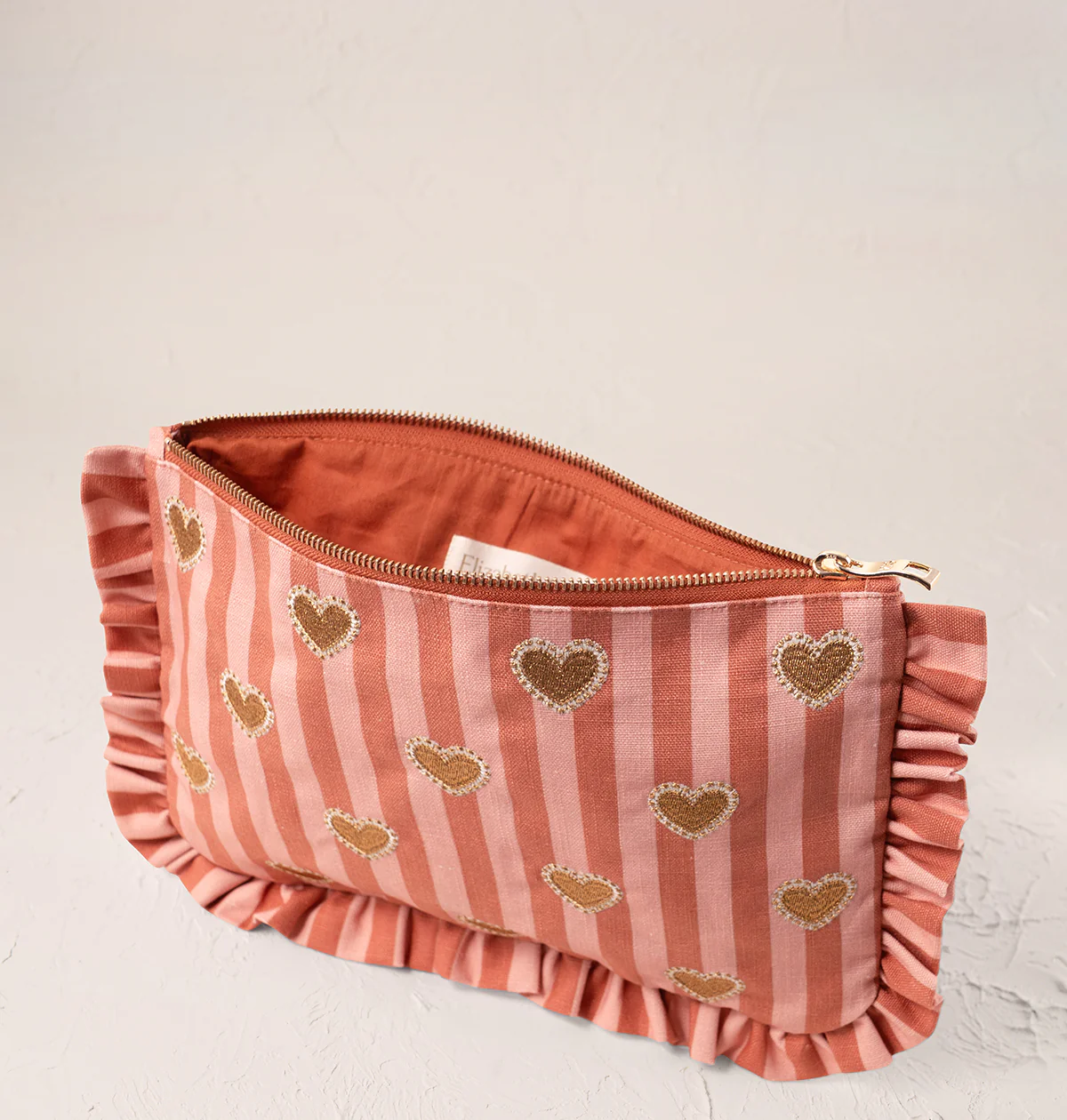 Love Hearts Striped Frill Pouch - Image 4