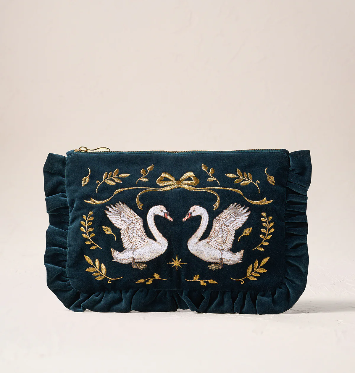Majestic Swans Frill Pouch