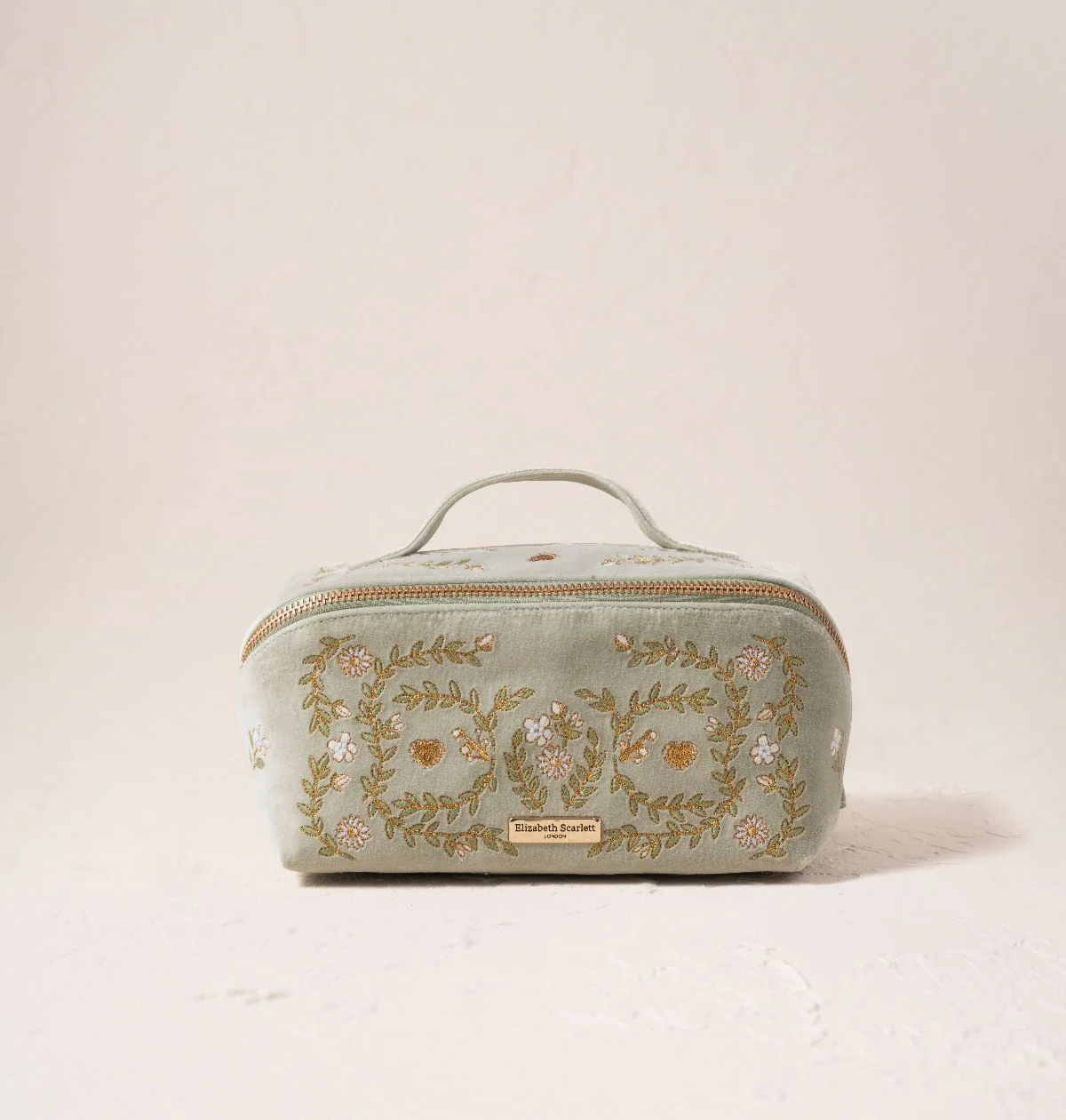 Mediterranean Garden Open Flat Makeup Bag