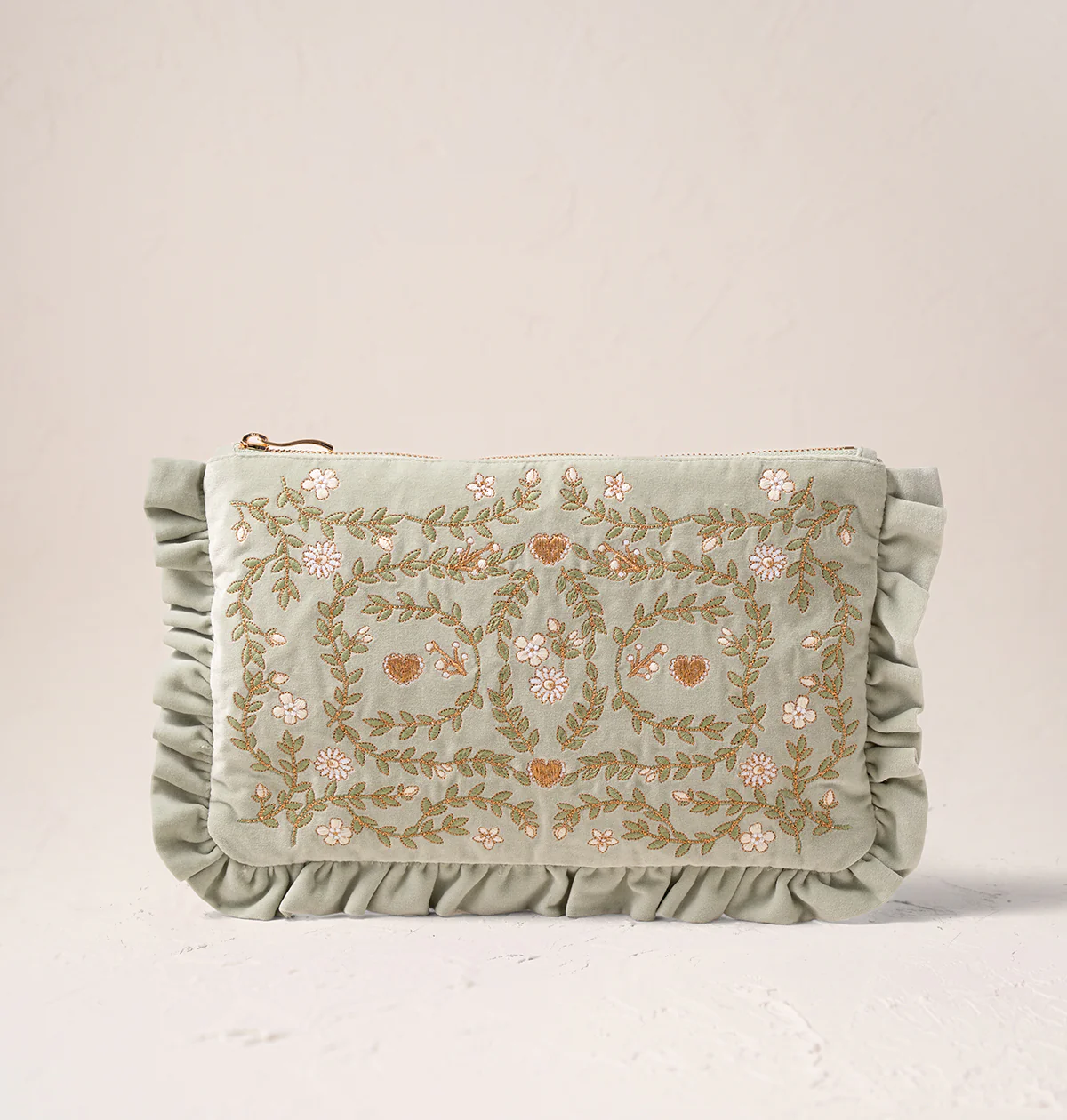 English Garden Frill Pouch