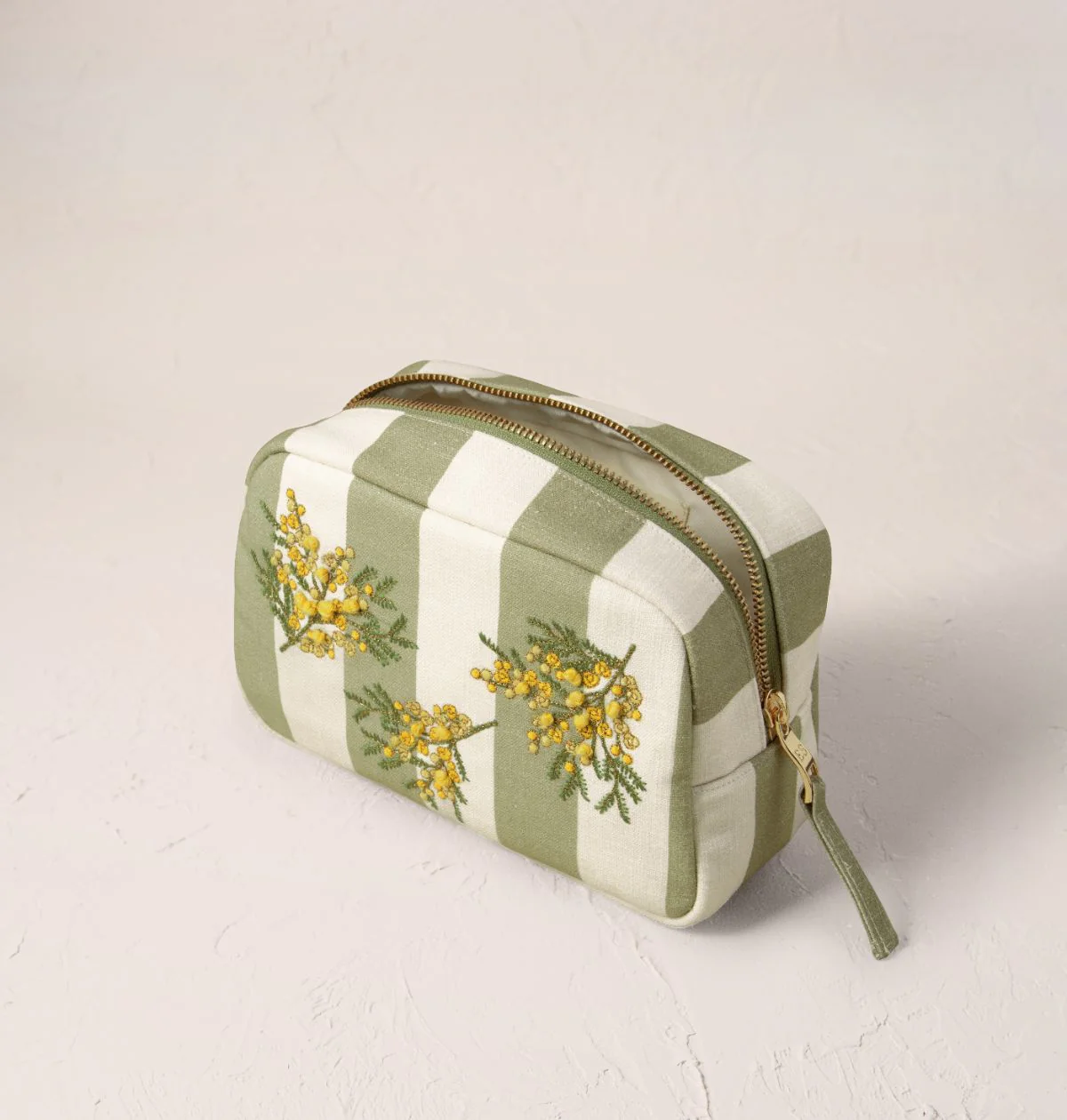 Mimosa Stripe Printed Makeup Bag - Image 3