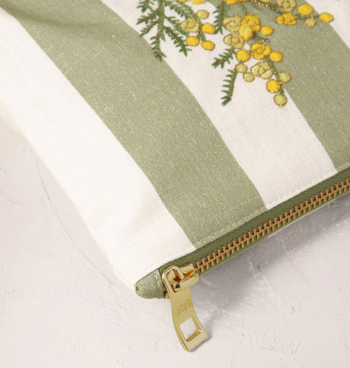 Mimosa Stripe Printed Mini Pouch - Image 2