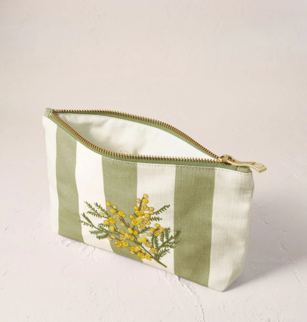 Mimosa Stripe Printed Mini Pouch - Image 3