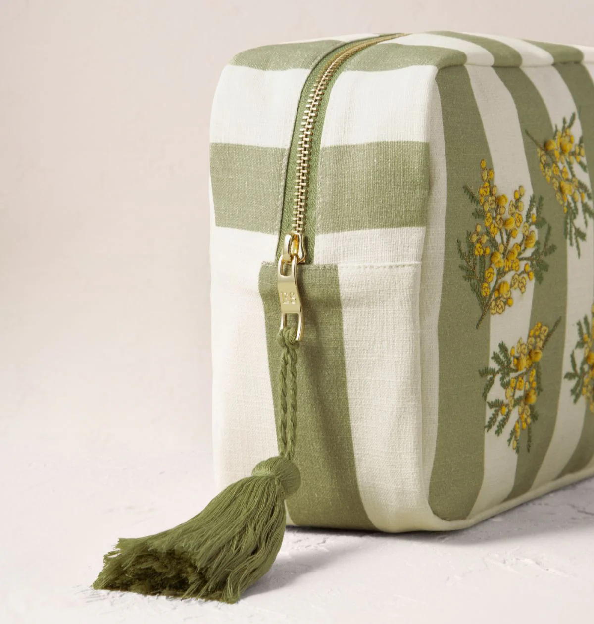 Mimosa Stripe Printed Wash Bag - Image 2