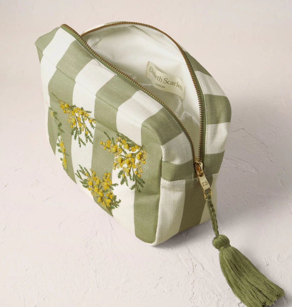 Mimosa Stripe Printed Wash Bag - Image 3