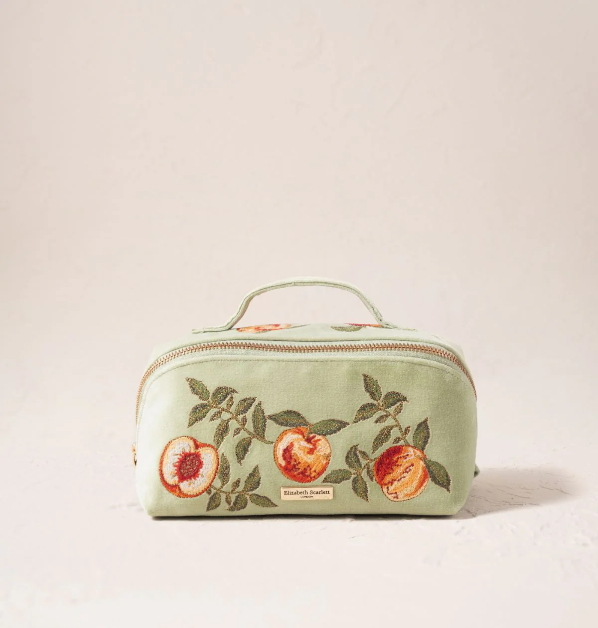 Summer Peach Open Flat Makeup Bag