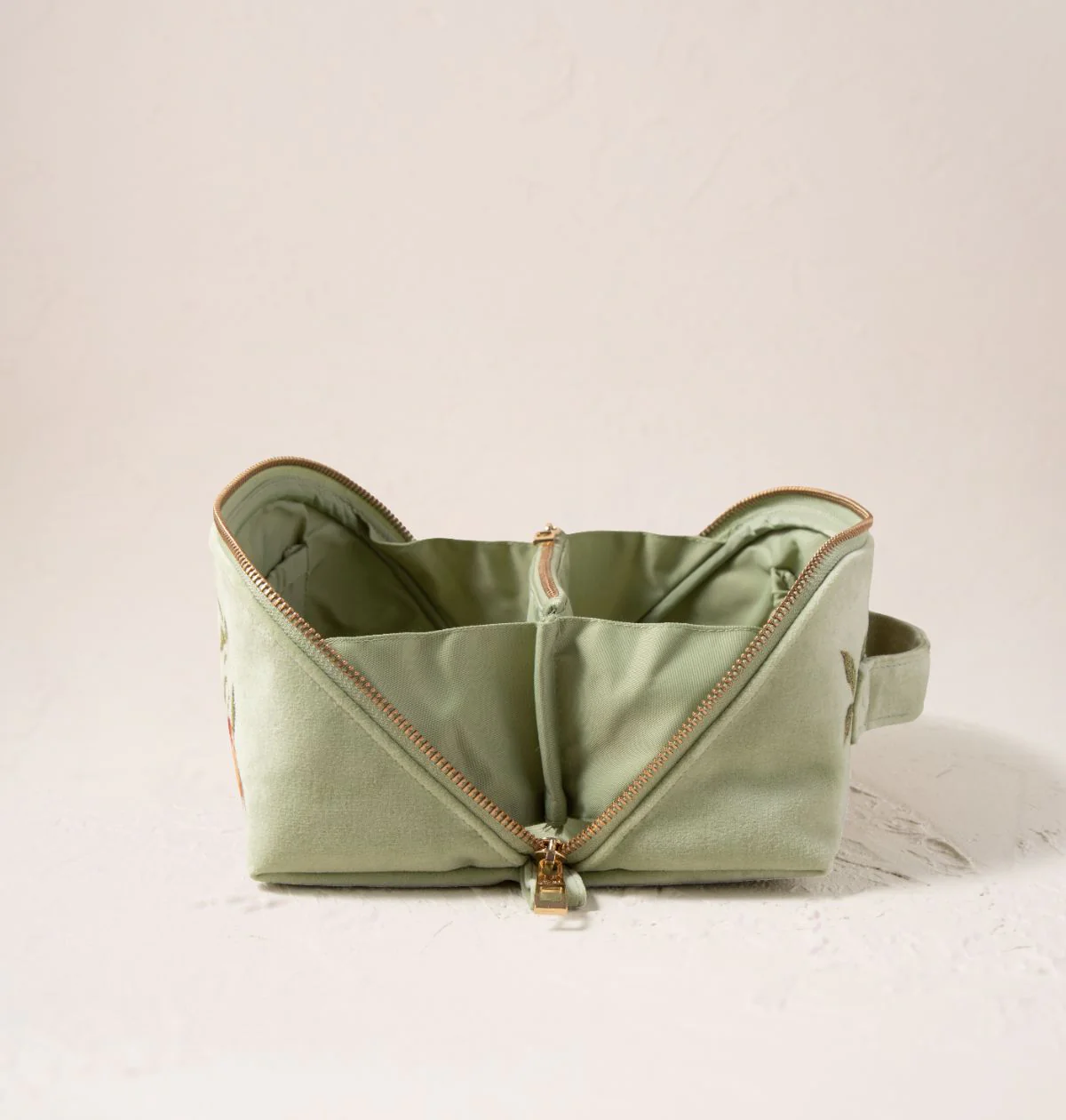 Summer Peach Open Flat Makeup Bag - Image 3