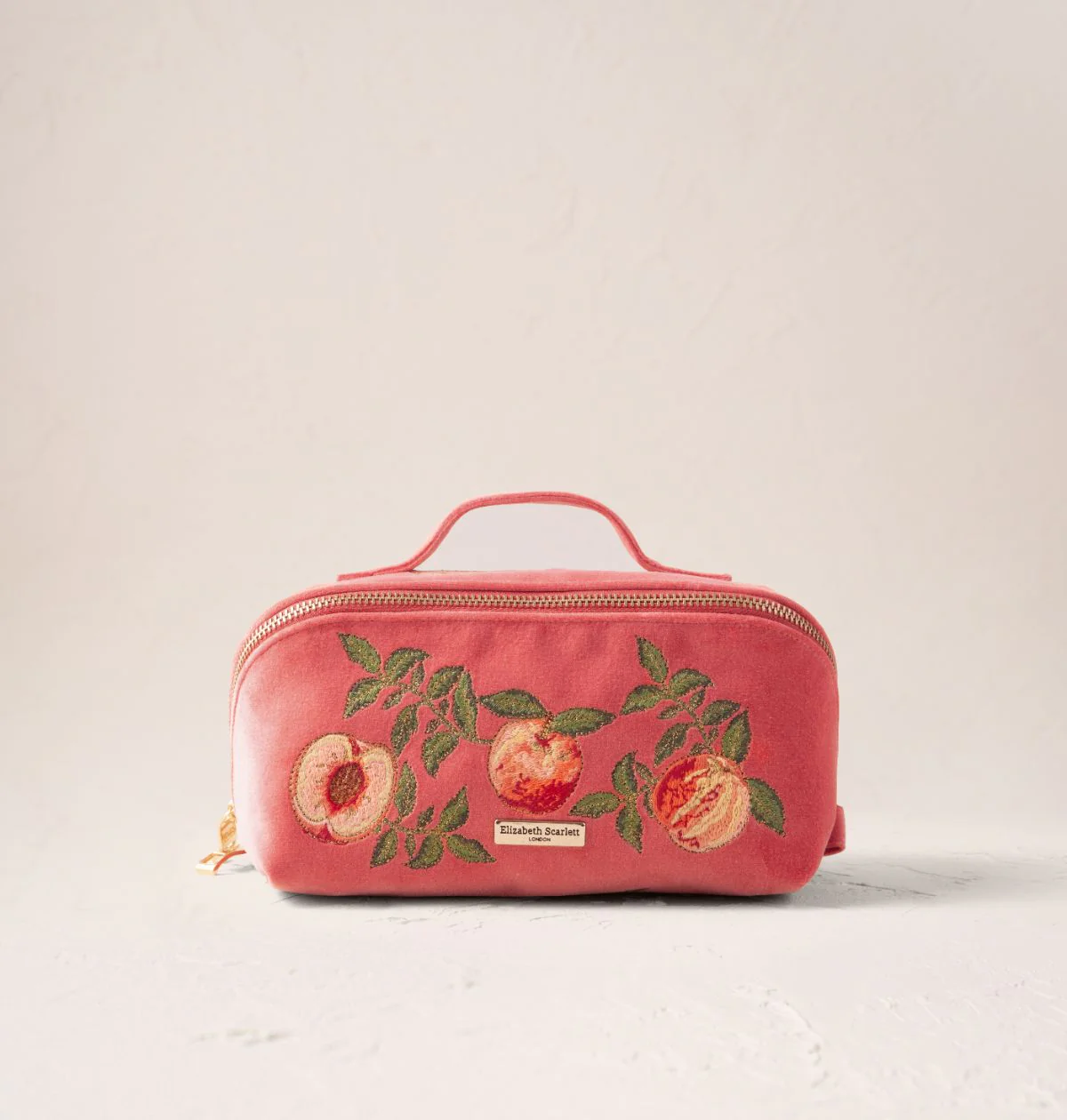 Summer Peach Open Flat Makeup Bag