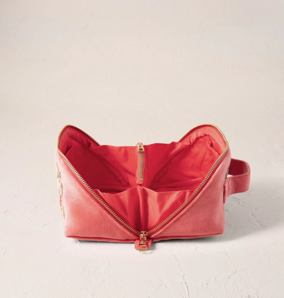 Summer Peach Open Flat Makeup Bag - Image 3
