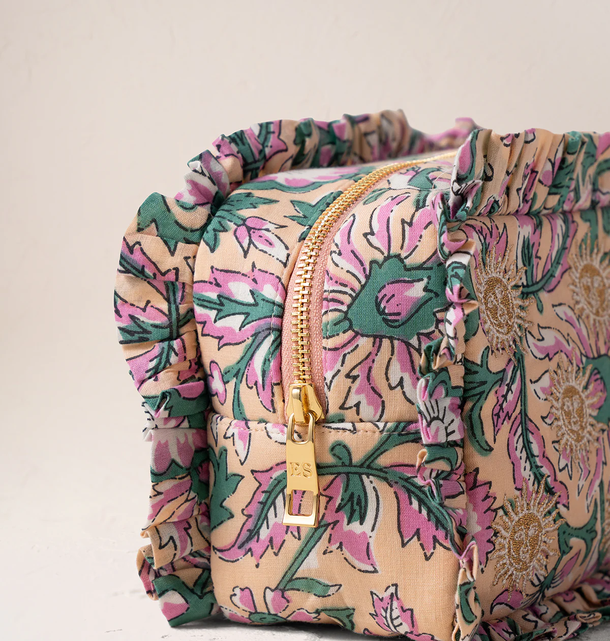 Sun Goddess Cotton Rebirth Frill Makeup Bag - Image 4