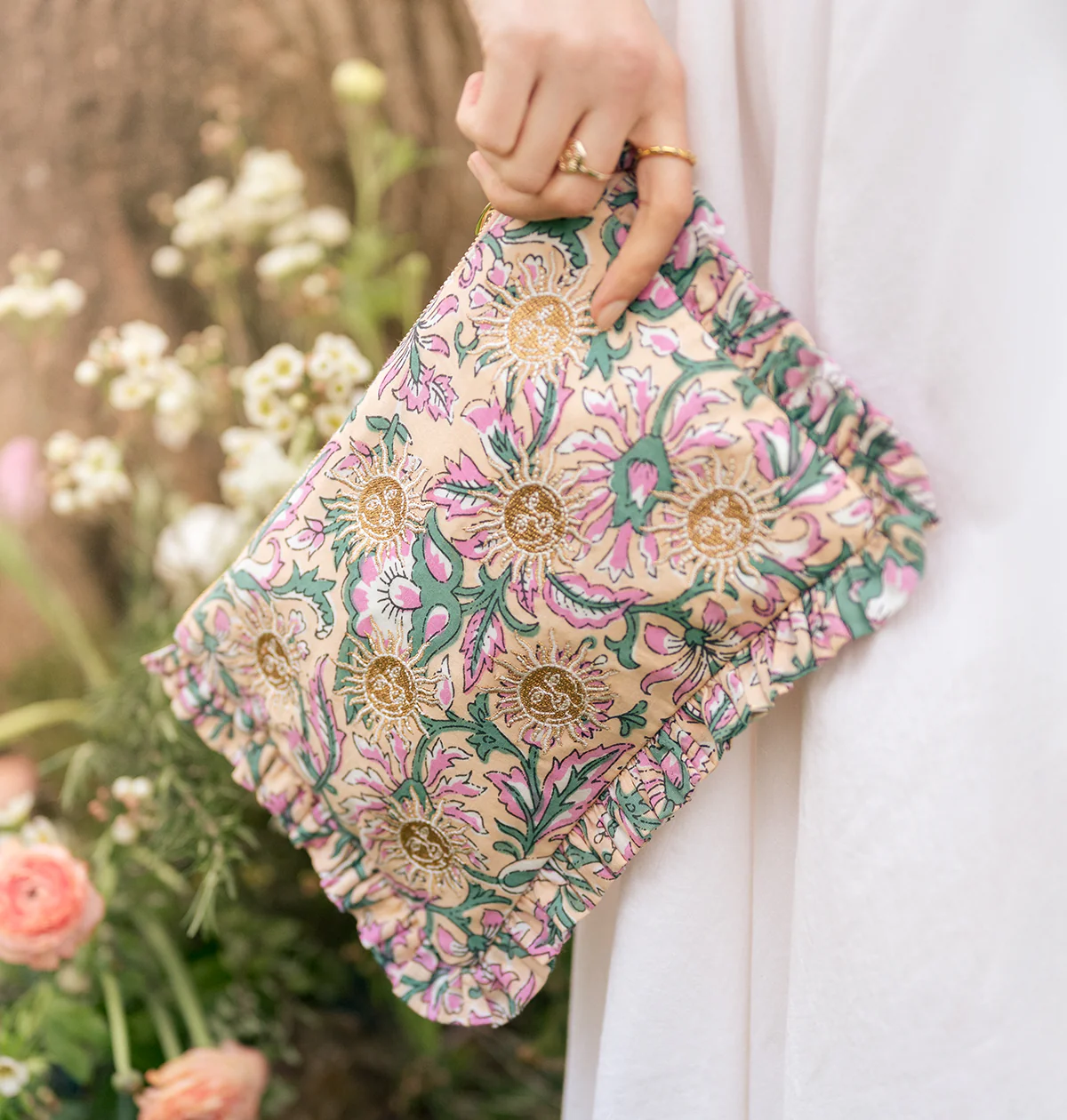 Sun Goddess Cotton Rebirth Frill Pouch - Image 2