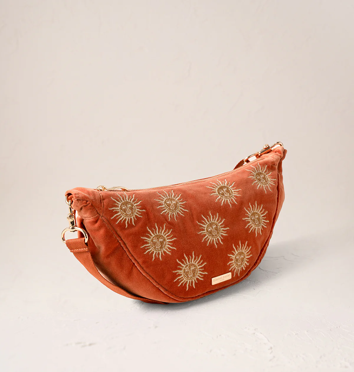 Sun Goddess Velvet Crossbody Sling Bag - Image 3