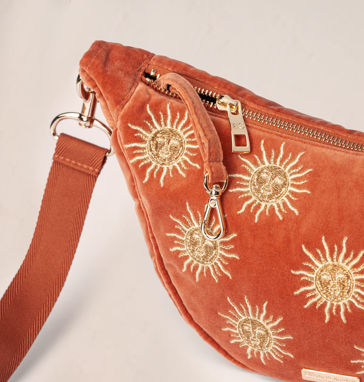Sun Goddess Velvet Crossbody Sling Bag - Image 7