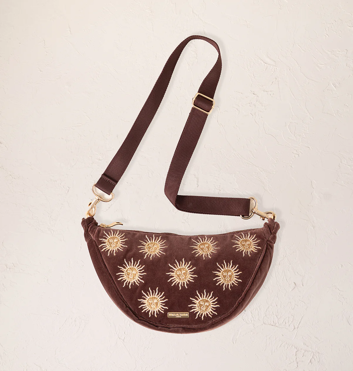 Sun Goddess Velvet Crossbody Sling Bag