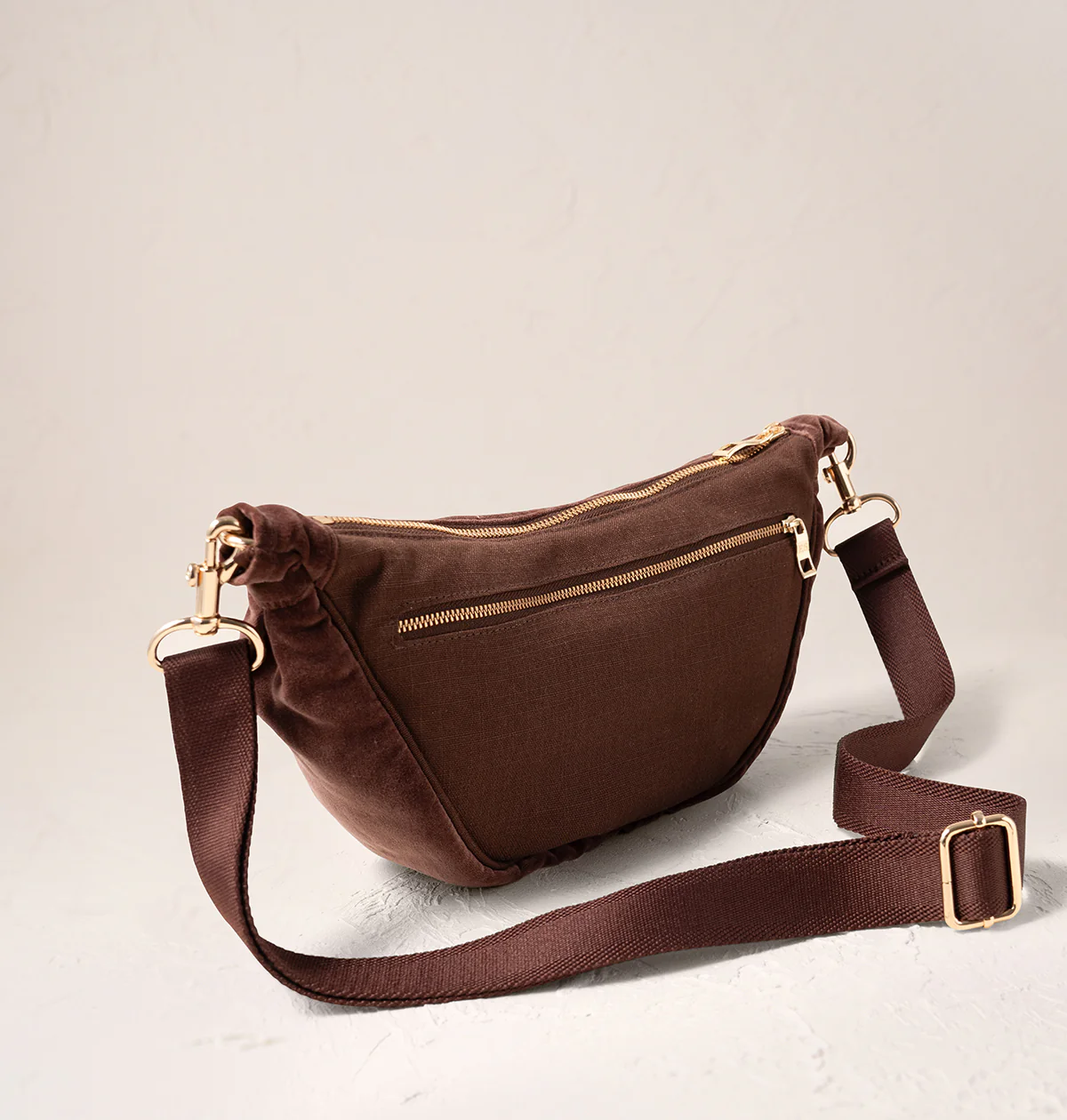 Sun Goddess Velvet Crossbody Sling Bag - Image 4