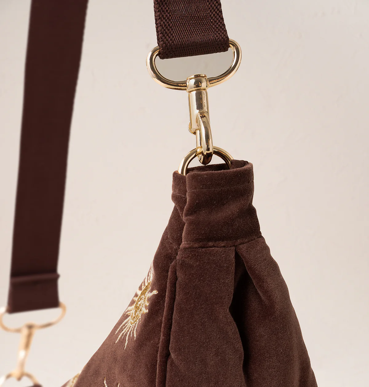 Sun Goddess Velvet Crossbody Sling Bag - Image 5