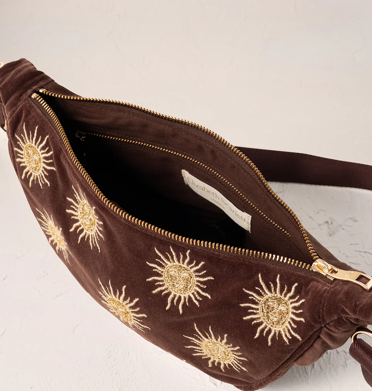 Sun Goddess Velvet Crossbody Sling Bag - Image 6