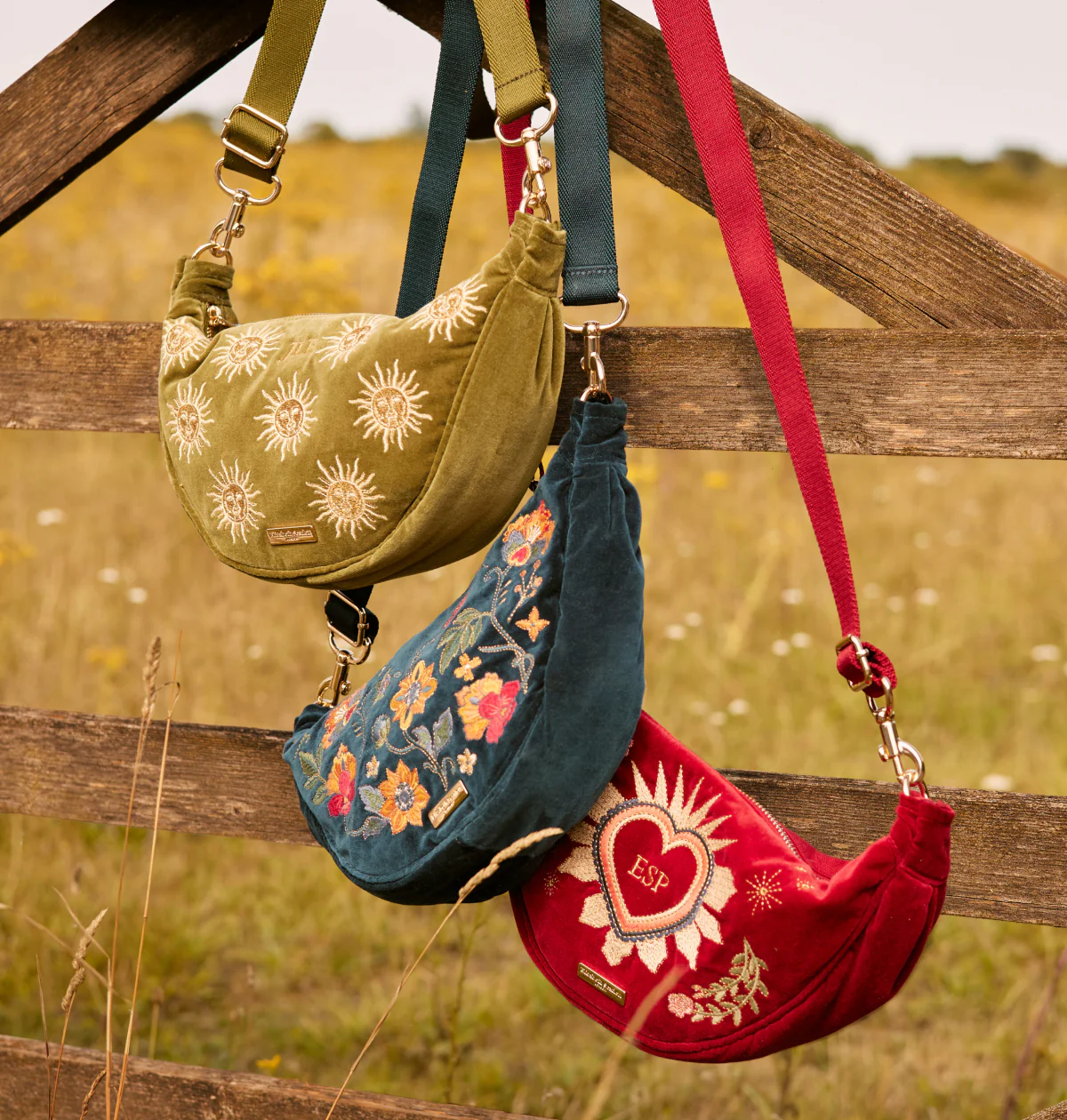 Sun Goddess Velvet Crossbody Sling Bag - Image 2