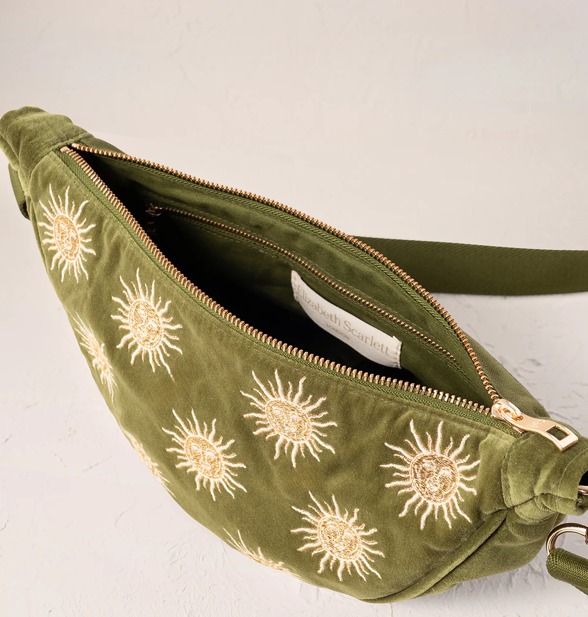 Sun Goddess Velvet Crossbody Sling Bag - Image 6