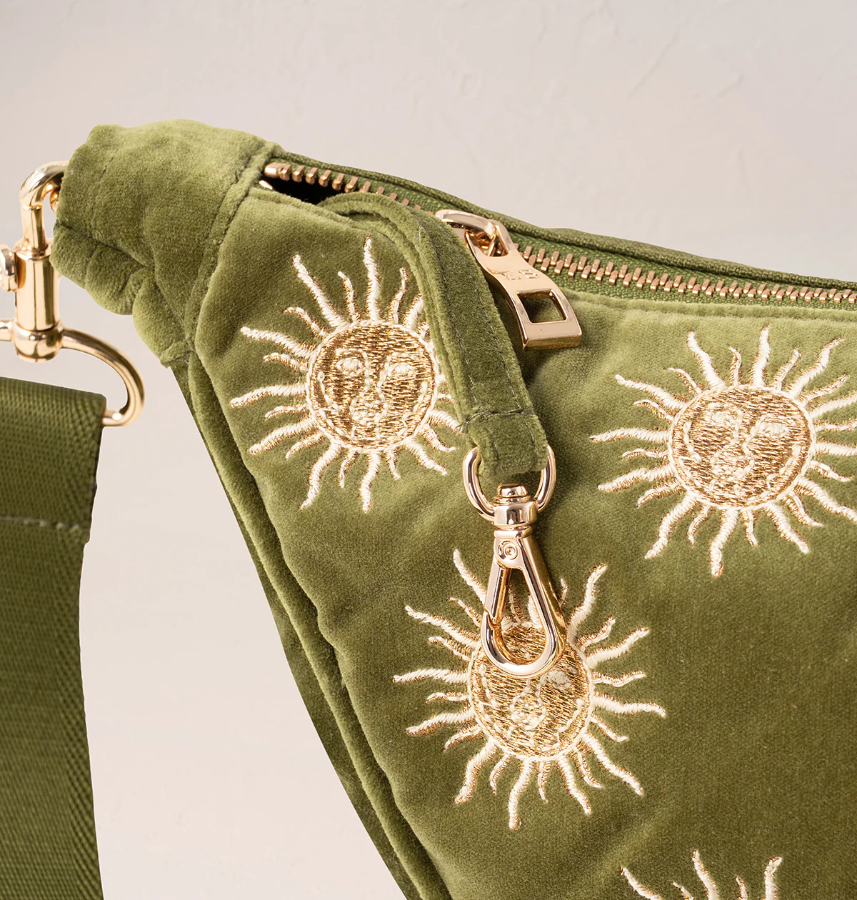 Sun Goddess Velvet Crossbody Sling Bag - Image 7